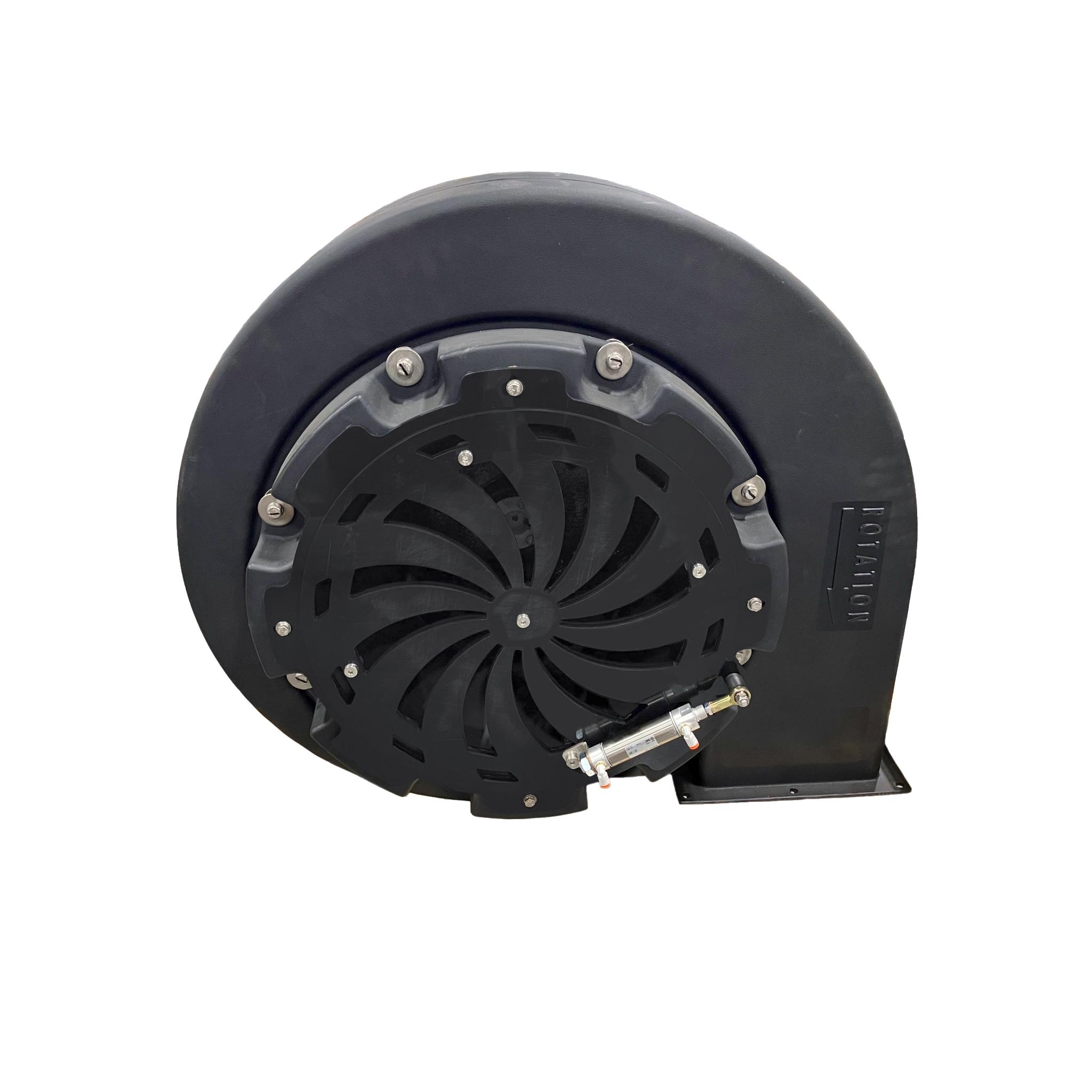 Clockwise blast gate blower